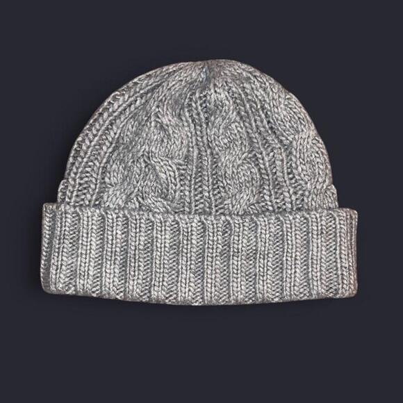Grey cable knit MICHAEL by Michael Kors beanie hat - Picture 1 of 2